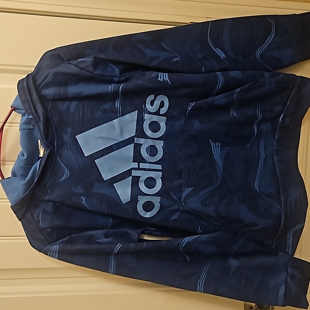 Adidas Hoodie, Kids Large, Blue and Black